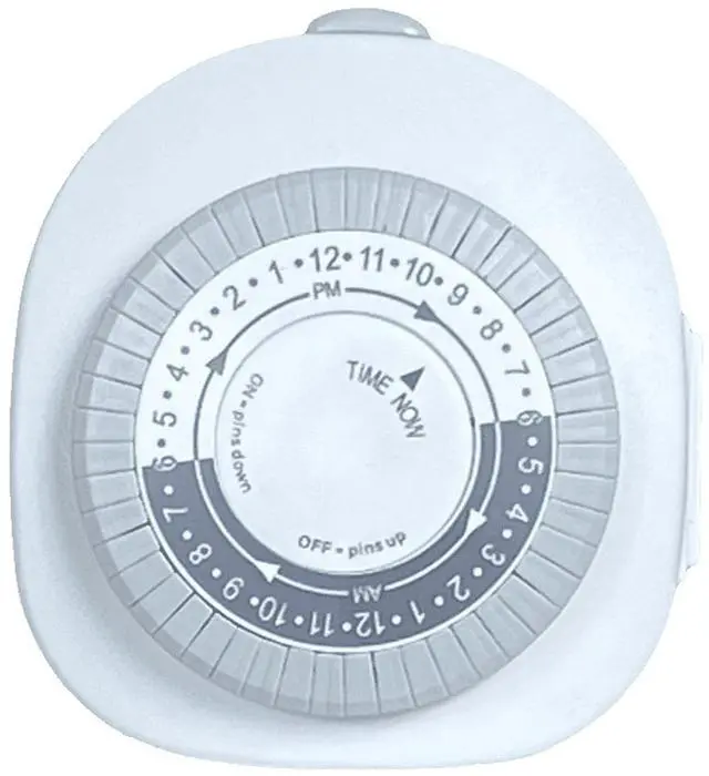 Alt view image 2 of 7 - Hyper Tough Indoor Grounded Analog Timer with 3-Prong Outlet