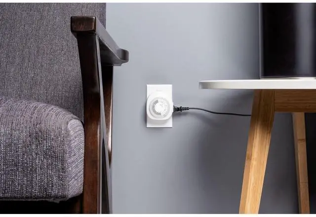 Alt view image 5 of 7 - Hyper Tough Indoor Grounded Analog Timer with 3-Prong Outlet