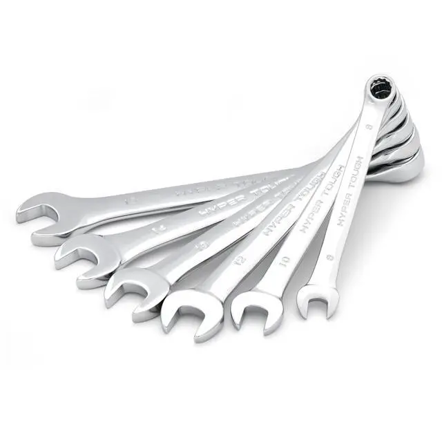 Alt view image 6 of 7 - Hyper Tough 6-Piece Metric Combination Wrench Tool Set, Hand Tools