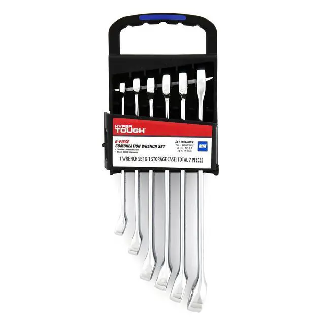 Alt view image 4 of 7 - Hyper Tough 6-Piece Metric Combination Wrench Tool Set, Hand Tools