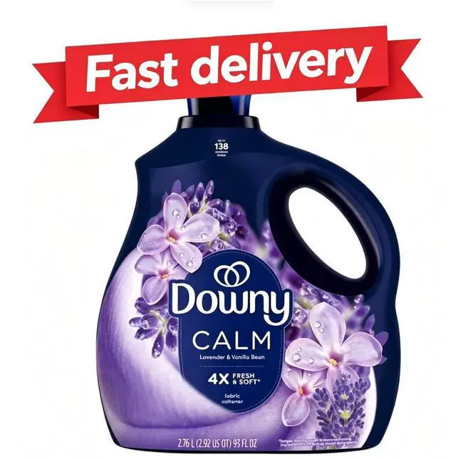 Main image of Downy Ultra Soft Liquid Fabric Softener, Calm, Lavender & Vanilla Bean, 93 fl oz, 138 Loads