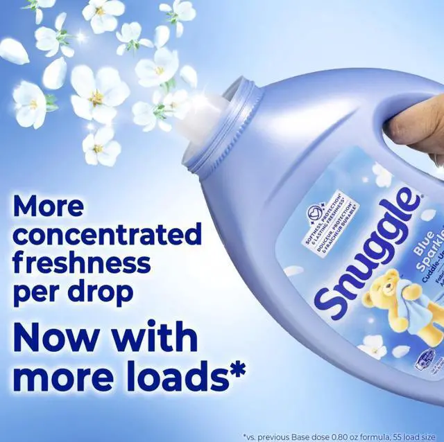 Alt view image 3 of 5 - Snuggle Liquid Fabric Softener, Cuddle-Up Fresh Blue Sparkle, 39.4 oz, 58 Loads