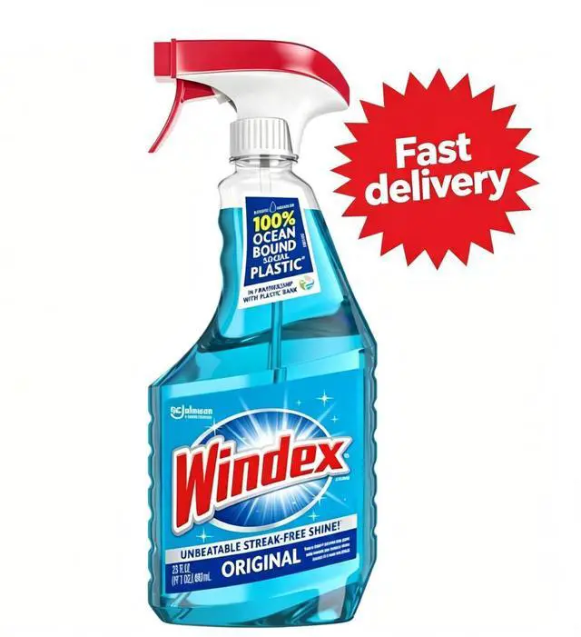 Main image of Windex Glass, Window, and Mirror Cleaner, Original Blue, Spray Bottle, 23 fl oz