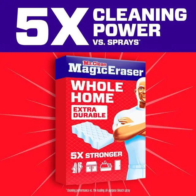 Alt view image 4 of 7 - Mr. Clean Magic Eraser Sponge, Cleaner, Whole Home Extra Durable, 5ct