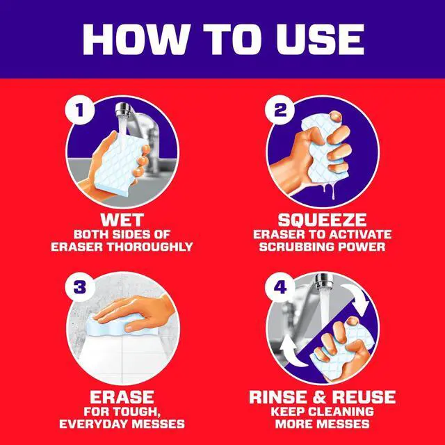 Alt view image 3 of 7 - Mr. Clean Magic Eraser Sponge, Cleaner, Whole Home Extra Durable, 5ct