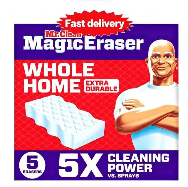 Main image of Mr. Clean Magic Eraser Sponge, Cleaner, Whole Home Extra Durable, 5ct