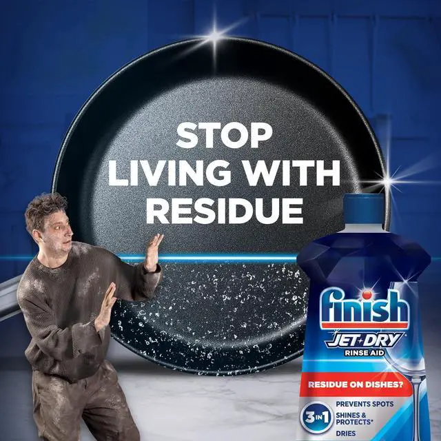 Alt view image 7 of 7 - Finish Jet-Dry Rinse Aid, Dishwasher Rinse Agent and Drying Agent, 8.45 fl oz
