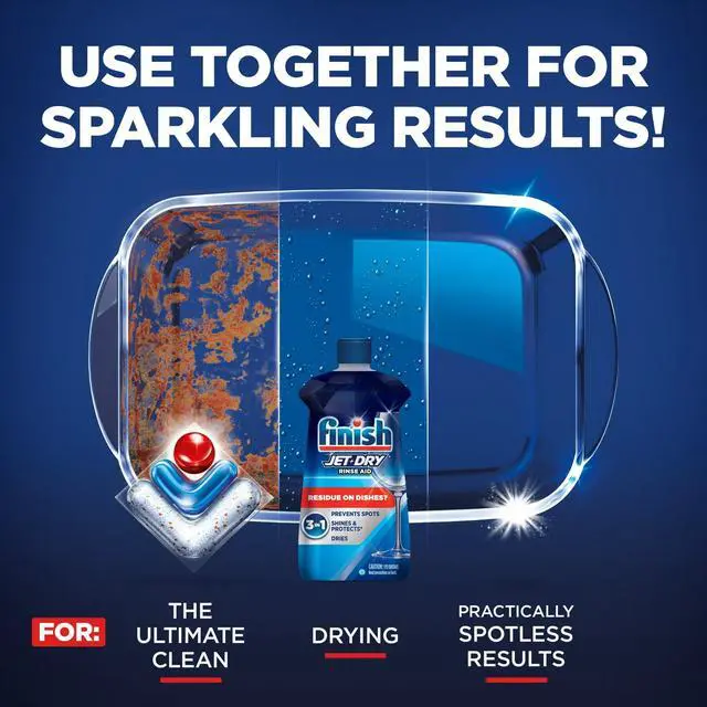 Alt view image 6 of 7 - Finish Jet-Dry Rinse Aid, Dishwasher Rinse Agent and Drying Agent, 8.45 fl oz