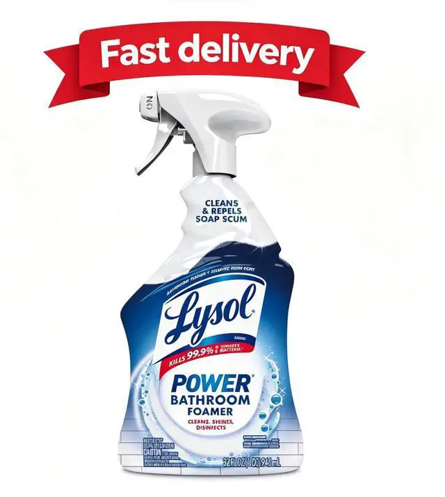 Main image of Lysol Power Foaming Bathroom Cleaner, Multipurpose Cleaner & Disinfectant Spray, Household Cleaning Supplies, for Bathtub, Tile, Sink & Shower, Zero Bleach, 32 fl oz