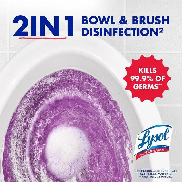 Alt view image 4 of 7 - Lysol Toilet Bowl Cleaner Clinging Gel, Disinfecting Bathroom Cleaner and Toilet Bowl Stain Remover, Lavender & Cotton Blossom Scent, 24 fl oz (2 Pack)