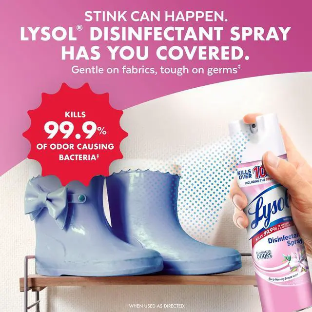 Alt view image 3 of 7 - Lysol Disinfectant Spray, Sanitizing and Antibacterial Spray, Deodorizer, Early Morning Breeze, 19 oz
