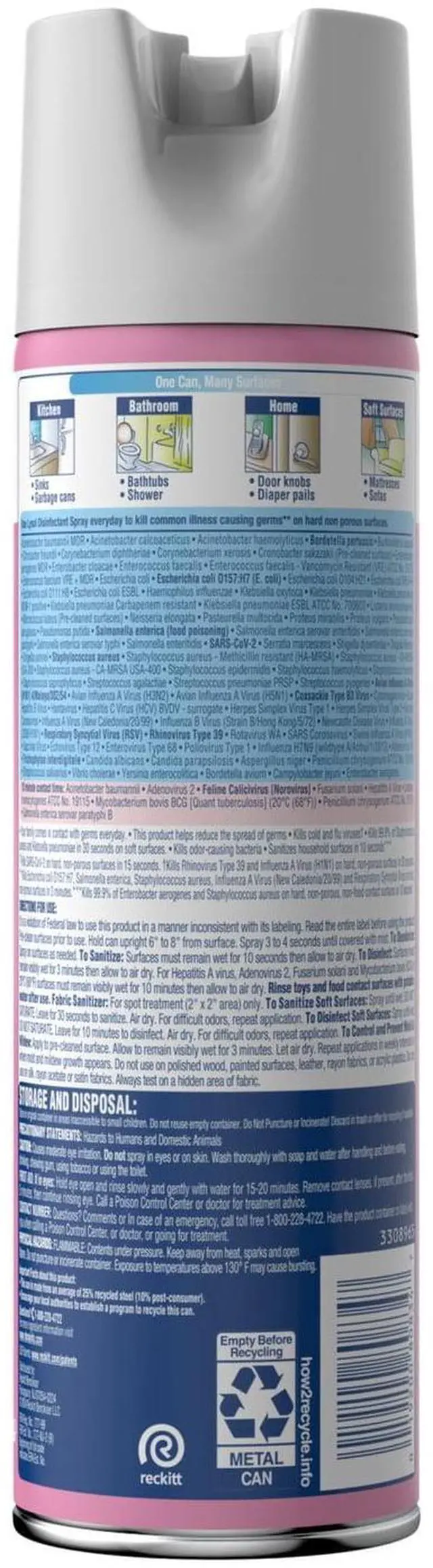 Alt view image 7 of 7 - Lysol Disinfectant Spray, Sanitizing and Antibacterial Spray, Deodorizer, Early Morning Breeze, 19 oz