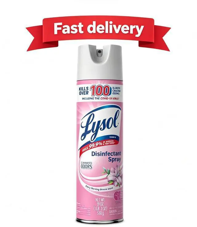 Main image of Lysol Disinfectant Spray, Sanitizing and Antibacterial Spray, Deodorizer, Early Morning Breeze, 19 oz