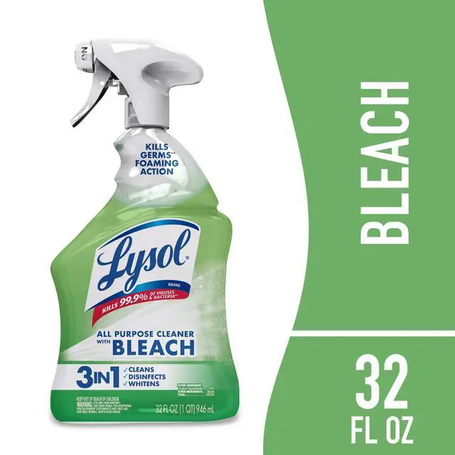 Alt view image 5 of 7 - Lysol, Bleach, Multi-Purpose Cleaner, Foaming Spray, Antibacterial Cleaner, 32 fl oz