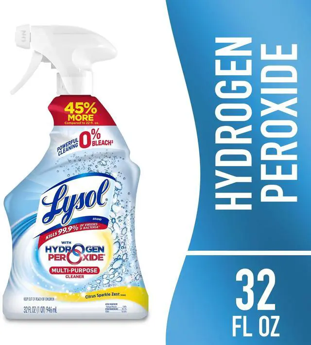 Alt view image 2 of 6 - Lysol Bleach Free Hydrogen Peroxide Multi-Purpose Cleaner, Citrus 32 fl oz