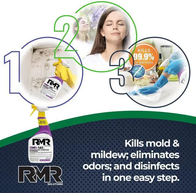 Alt view image 4 of 6 - RMR-141 Disinfectant Spray Cleaner, Kill Mold, Bacteria, & Viruses, 32 Fl Oz