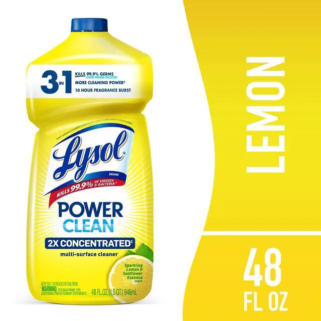 Alt view image 5 of 6 - Lysol All Purpose Cleaner, Multi-Surface Disinfectant Floor Cleaner for Mopping Solution, for Bathroom & Kitchen, Lemon & Sunflower, 48 fl oz