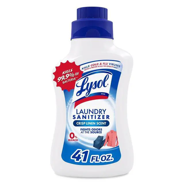 Alt view image 7 of 7 - Lysol Laundry Sanitizer Additive Sanitizing Liquids for Clothes, Crisp Linen, 41 fl oz