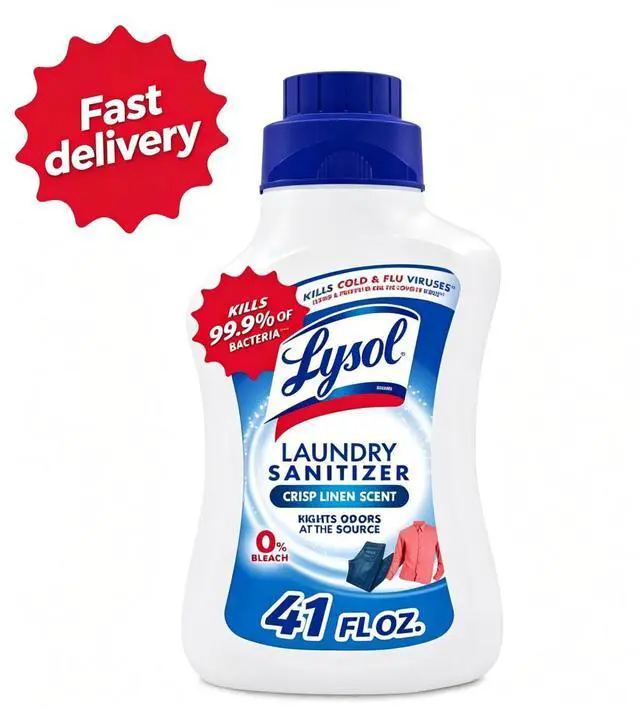 Main image of Lysol Laundry Sanitizer Additive Sanitizing Liquids for Clothes, Crisp Linen, 41 fl oz