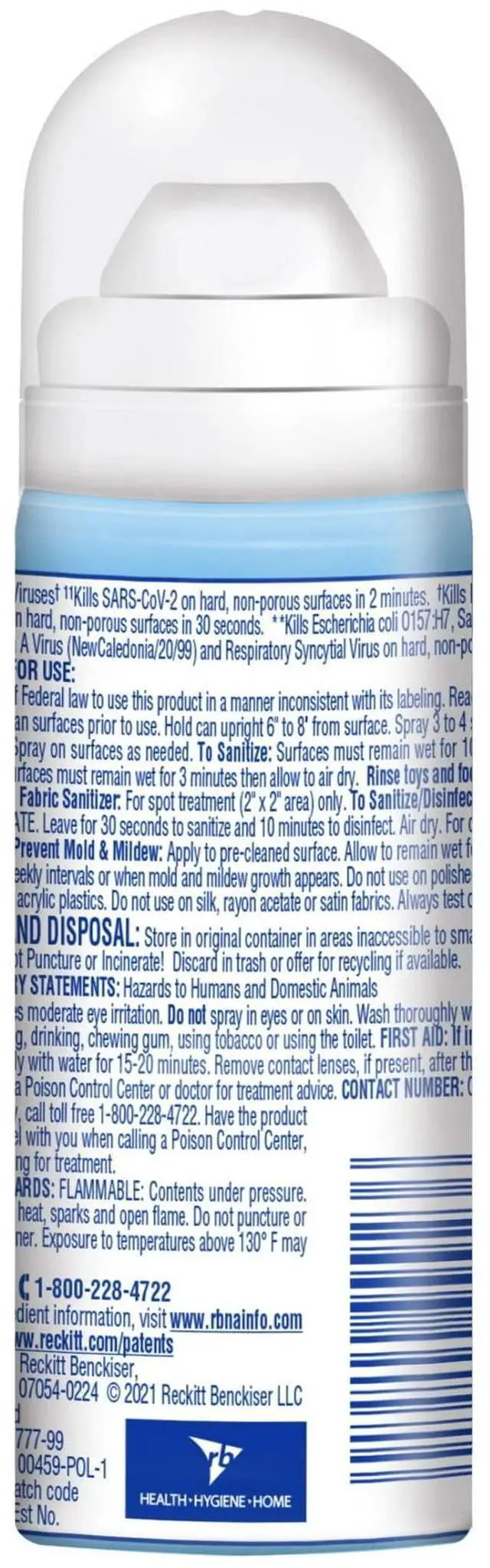 Alt view image 5 of 6 - Lysol To Go Travel Size Disinfectant Spray, Crisp Linen, 1.5 fl oz