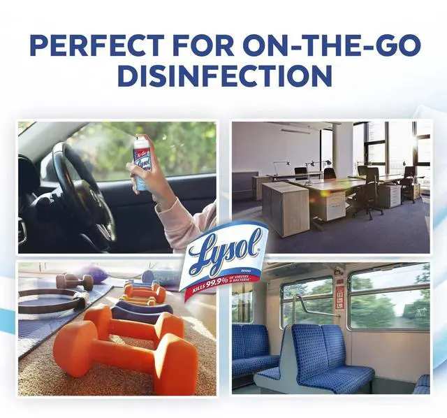Alt view image 3 of 6 - Lysol To Go Travel Size Disinfectant Spray, Crisp Linen, 1.5 fl oz