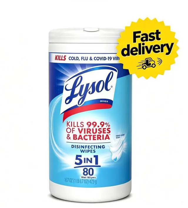 Main image of Lysol Disinfecting Wipes, All Purpose Cleaner, Multi Surface Antibacterial Cleaning Wipes, Cleaning Supplies, Crisp Linen Scent, 80 Count