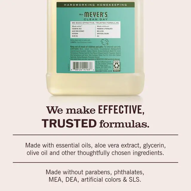Alt view image 5 of 6 - Mrs. Meyer's Clean Day Hand Soap Refill, Basil Scent, 33 Fl Oz