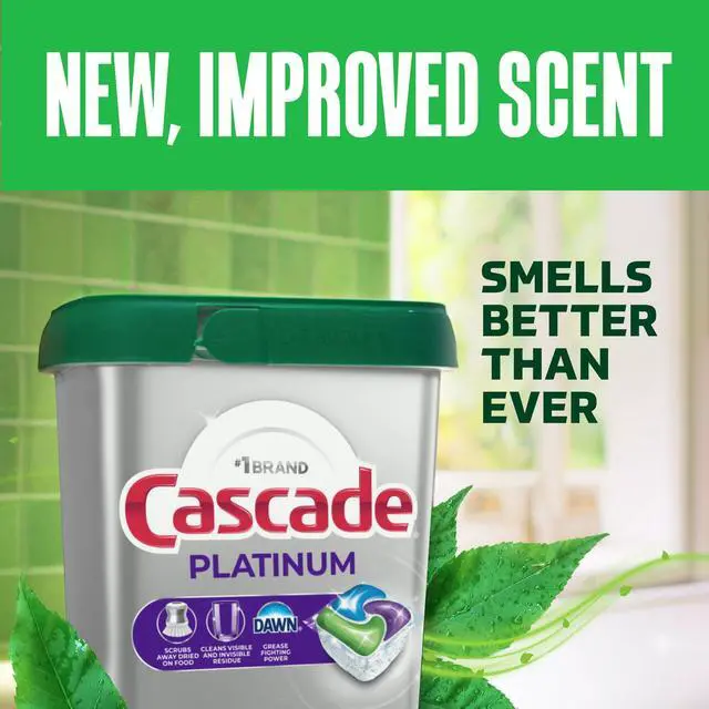 Alt view image 4 of 7 - Cascade Platinum Dishwasher Pods, Dishwasher Detergent, Dish Detergent Soap, Fresh, 12 Count