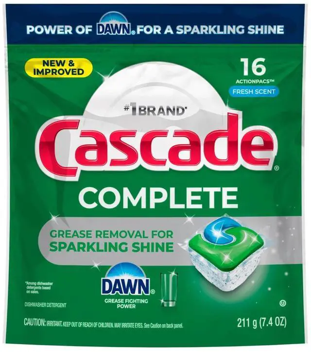 Alt view image 5 of 7 - Cascade Complete Action Pacs, Dishwasher Detergent, Fresh, 16 Count