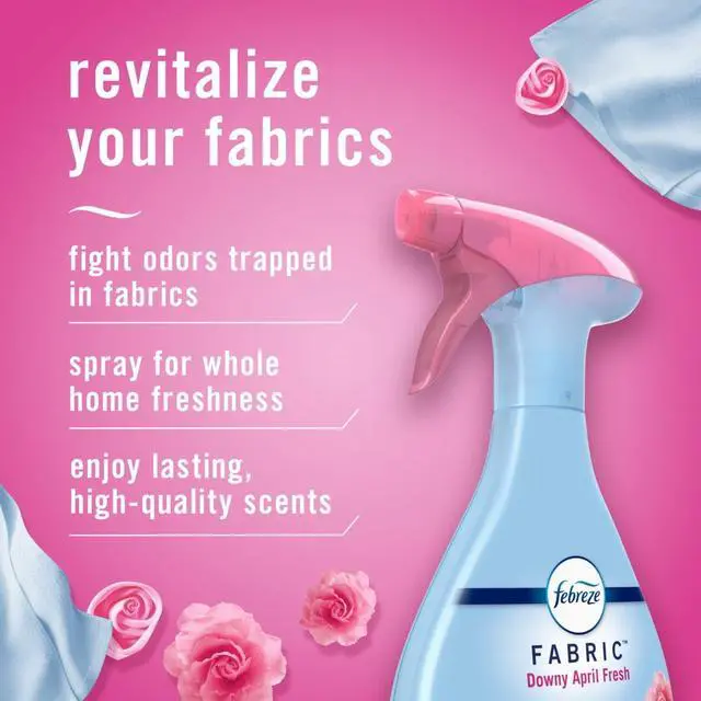 Alt view image 4 of 6 - Febreze Fabric Spray Air Freshener, Odor-Fighting Fabric Refresher, Downy April Fresh, 23.6 fl oz