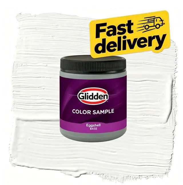 Main image of Glidden Interior Paint Color Sample Commercial White Satin, 8 oz