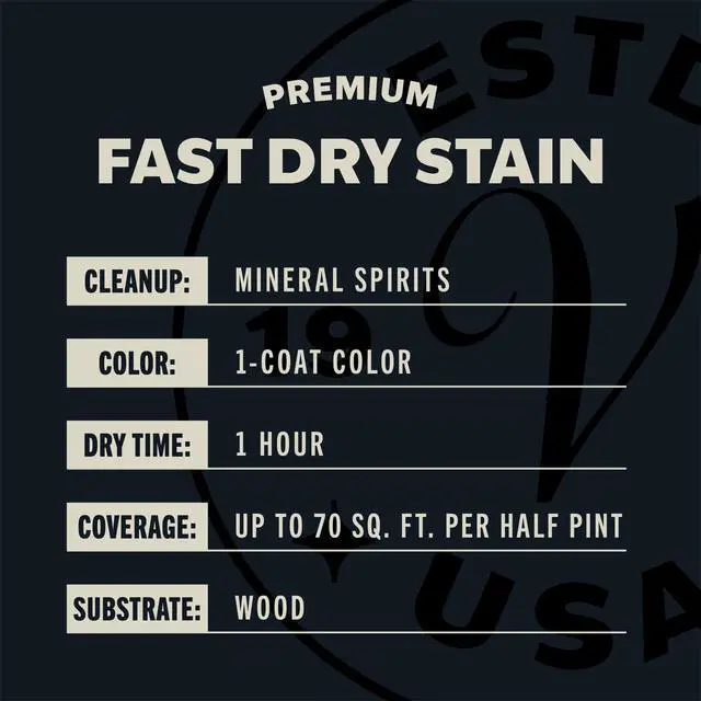 Alt view image 5 of 6 - Early American, Varathane Premium Fast Dry Wood Stain-262024, 8 fl oz