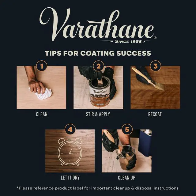 Alt view image 4 of 7 - Clear, Varathane Ultimate Oil-Based Interior Polyurethane, Satin-9161H, Half Pint