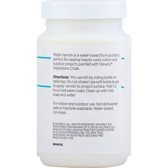 Alt view image 5 of 5 - Waverly Inspirations Matte Chalk Paint Varnish, Clear, 8 fl oz