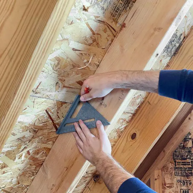Alt view image 4 of 6 - Hyper Tough 7 inch Framing Rafter Square, Durable Plastic Triangle Quick Square Tool, Grey