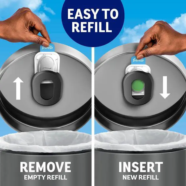 Alt view image 2 of 7 - Febreze Trash Odor Fighter, Gain Original Scent, 1 Holder + 1 Refill