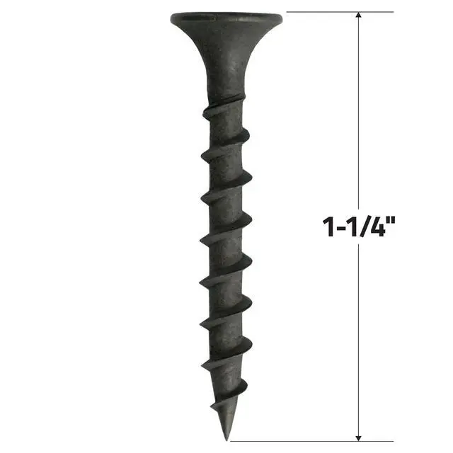 Alt view image 3 of 6 - Grip-Rite #6 x 1-1/4 in. Phillips Bugle-Head Coarse Thread Sharp Point Drywall to Wood Screw 1lb.