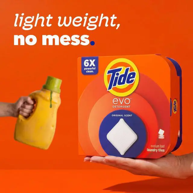 Alt view image 5 of 7 - Tide evo Laundry Detergent Tiles, 100% Concentrated, Original Tide Scent, 16 Count