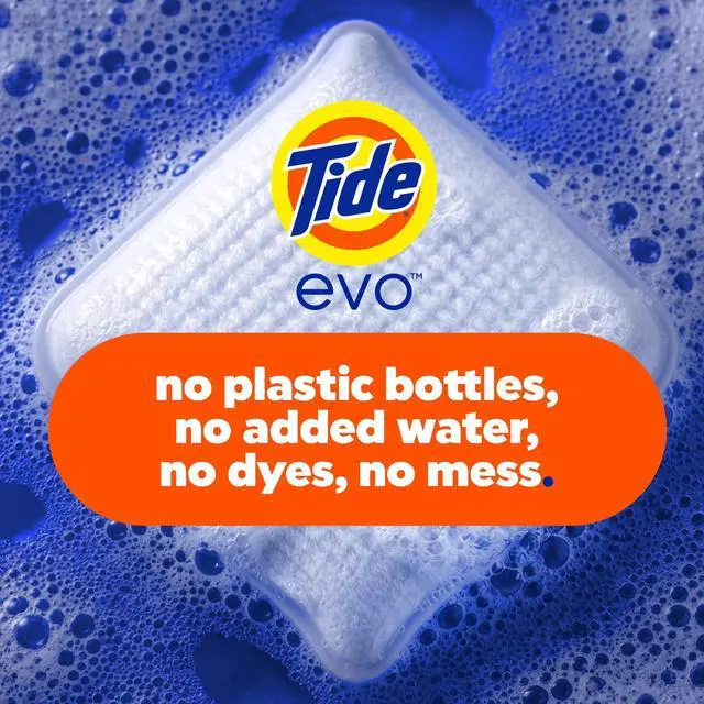 Alt view image 6 of 6 - Tide Evo Laundry Detergent Tiles, 100% Concentrated, 6X Cleaning Power, Spring Blast Scent, 16 Count