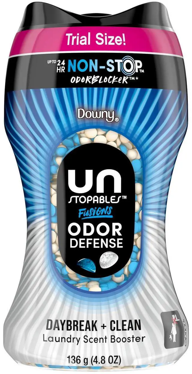 Main image of Downy Unstopables Fusions Odor Defense In-Wash Laundry Scent Booster Beads, Daybreak & Clean Scent, 4.8 oz