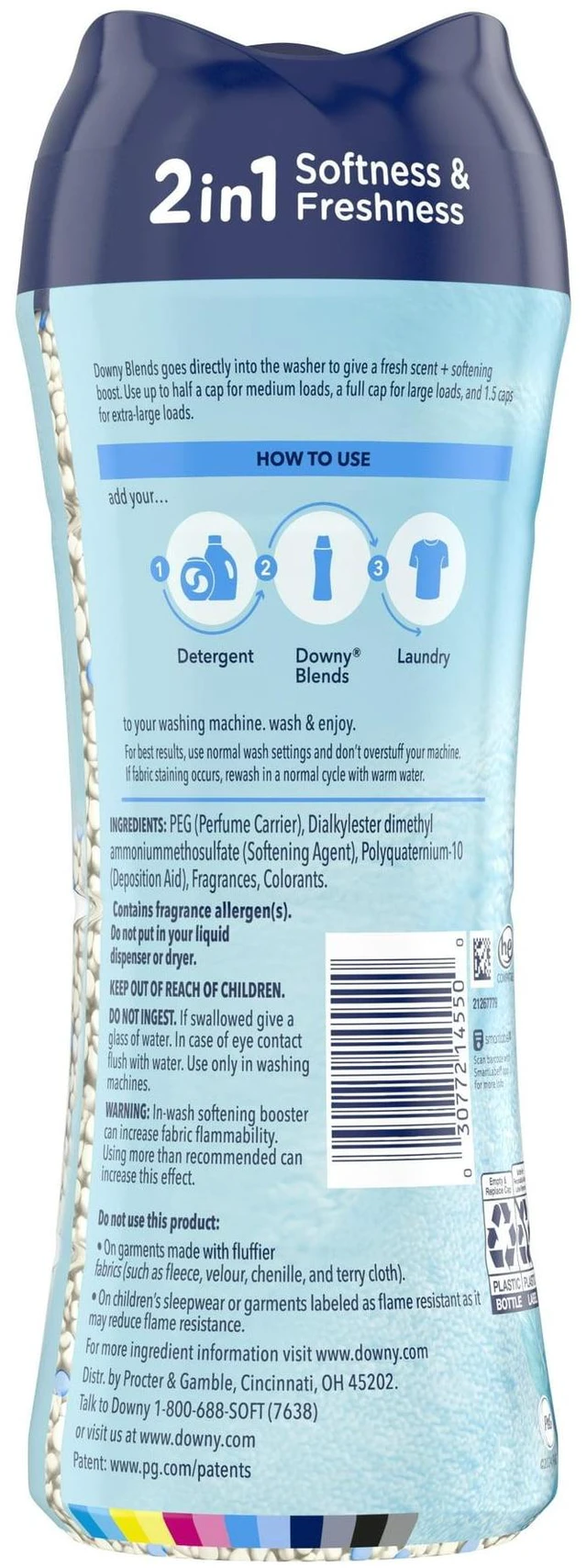 Alt view image 2 of 6 - Downy Blends Soft & Fresh In-Wash Laundry Scent Booster Beads, Meadow Rain Scent, 13 oz