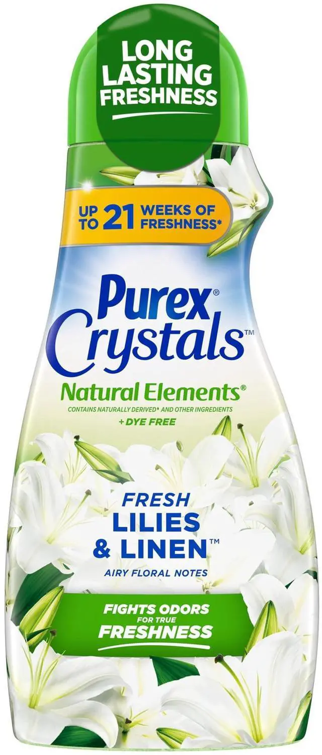 Main image of Purex Crystals Scent Booster, Natural Elements, Fresh Lilies & Linen, 39oz