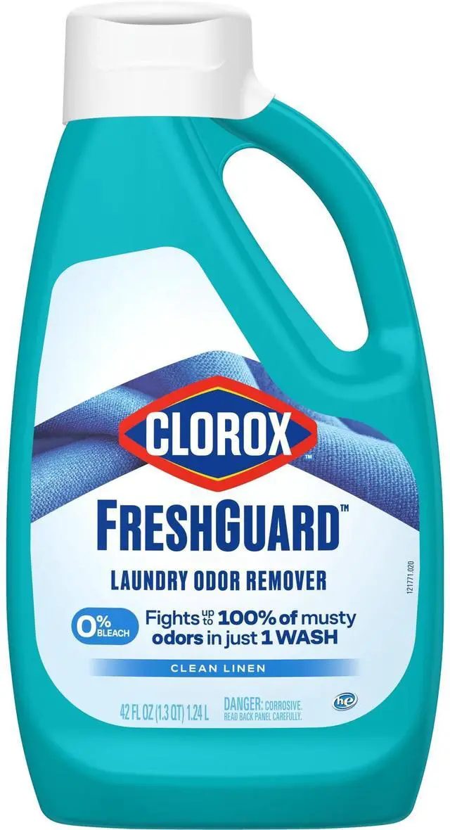 Main image of Clorox Fresh Guard Laundry Odor Remover, 0% Bleach, Color Safe, Clean Linen Scent, 42 fl oz