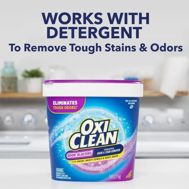 Alt view image 3 of 5 - OxiClean Odor Blasters Versatile Odor and Laundry Stain Remover Powder, 5 lb