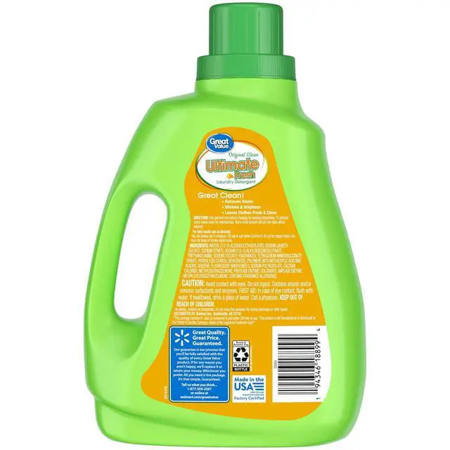 Alt view image 5 of 5 - Great Value Ultimate Fresh Laundry Detergent, Original Clean, 88 fl oz, 61 Loads