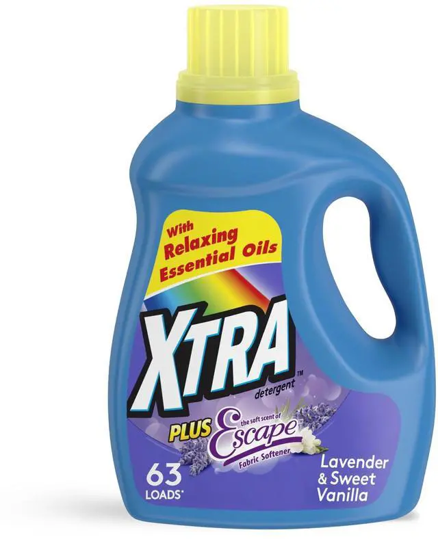 Main image of Xtra Plus Scent of Escape, Lavender & Sweet Vanilla, 63 Loads Liquid Laundry Detergent, 97.7 fl oz