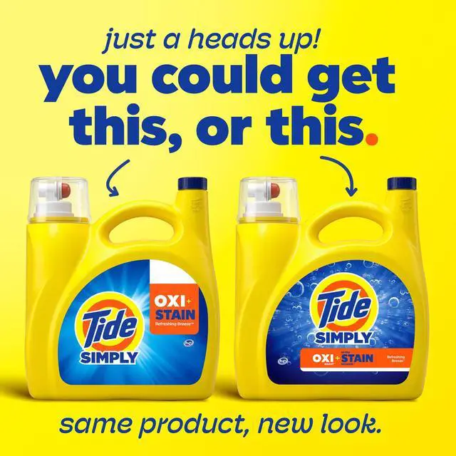 Alt view image 2 of 7 - Tide Simply Laundry Detergent Liquid Oxi Boost + Ultra Stain Release, Refreshing Breeze Scent, 94 fl oz, 70 Loads