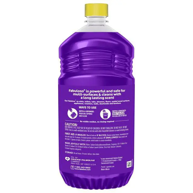 Alt view image 2 of 7 - Fabuloso 2X Multi-Purpose Cleaner, No Rinse Floor Cleaner, Lavender Scent, 56 fl oz