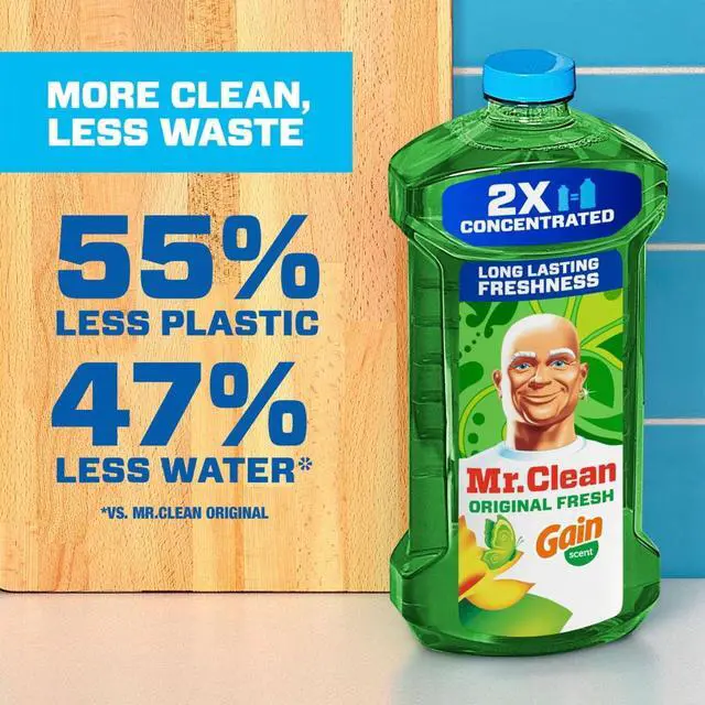 Alt view image 2 of 6 - Mr. Clean All Purpose Cleaner, Floor Cleaner for Mopping, Cleaning Liquid, Gain, 64oz