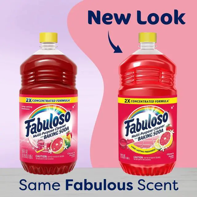 Alt view image 3 of 6 - Fabuloso 2X Multi-Purpose Cleaner with Baking Soda, Citrus and Fruits Scent, 56 fl oz